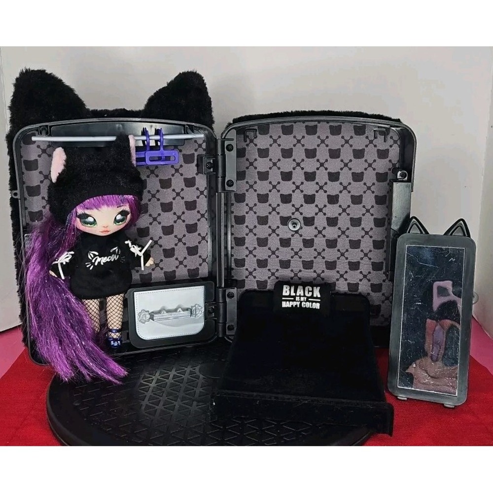 Na Na Na Surprise Backpack Black Kitty Cat LOL Doll Bed Pillow Mirror‎ Hangers